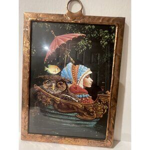 FFyrlch Artist James Christensen Abstract Fantasy Framed  Copper/ Mirror